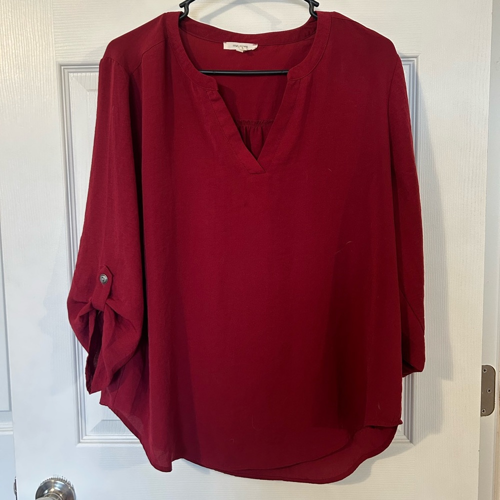 Maurices Deep Red Women's Blouse